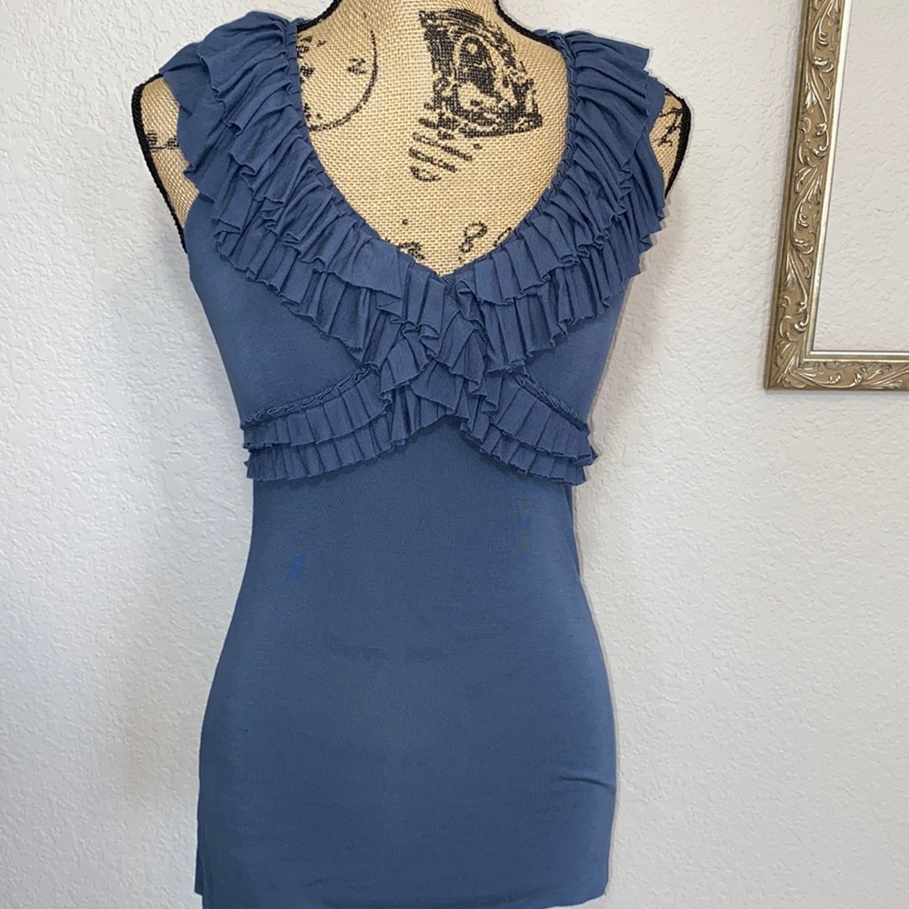 Bailey 44 Ruffled Sleeveless Top Size XS